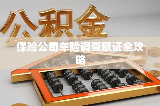 浔阳保险公司车险调查取证全攻略